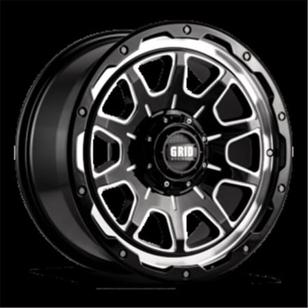 Grid Wheels E29237M8 20 x 9 GD15 0 mm Offset 6 x 135 Gloss Black with Milled Wheel