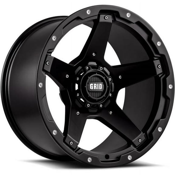 Grid Wheels GRW-42952B187 20 x 9 in. Matte Black Inserts Wheel