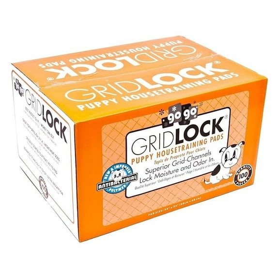 GridLock Housebreaking 24" x 24" Pet Training Wee Wee Pads (100 Pack)