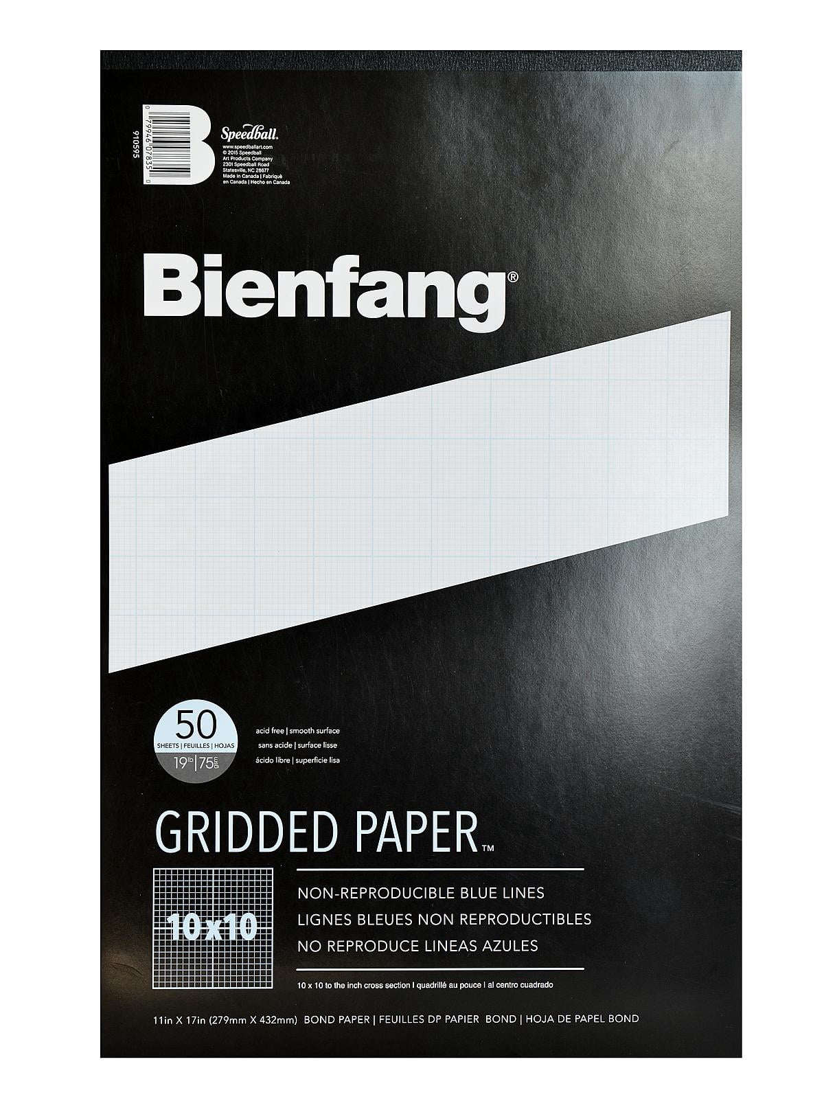Gridded Paper 10 x 10, 11 in. x 17 in., pad of 50 (pack of 2)