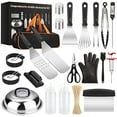thumbnail image 1 of Griddle Accessories Kit, 121 Pcs Griddle Grill Tools Set for Blackstone and Camp Chef, Professional Grill BBQ Spatula Set with Basting Cover, Spatula, Scraper, Bottle, Tongs, Egg Ring, 1 of 7