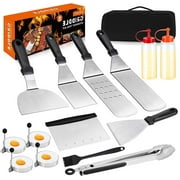Aithusa 14PCS Griddle Accessories Kit, Flat Top Grill Accessories Set for Blackstone and Camp Chef, Grill Spatula Set with Enlarged Spatulas, Scraper for Outdoor Barbecue