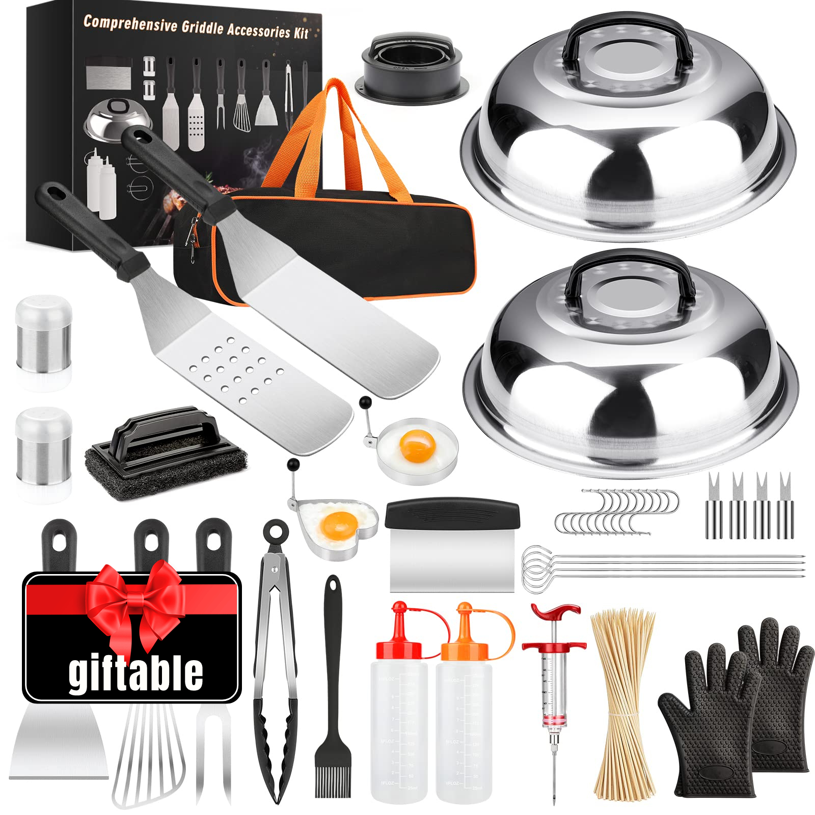 Griddle Accessories Kit 140 Pcs for Blackstone Camp Chef Professional Griddle Grill BBQ Spatula - image 1 of 8