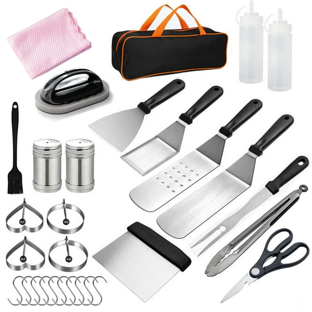 Griddle Accessories Kit，30 Pcs Grill Tools for Blackstone Camp Chef Professional BBQ Spatula Set