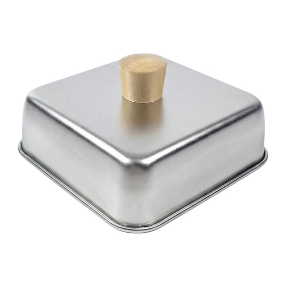 Griddle Basting Cover Dome Stainless Steel Grill Lid for Melting Cheese, Square Pan