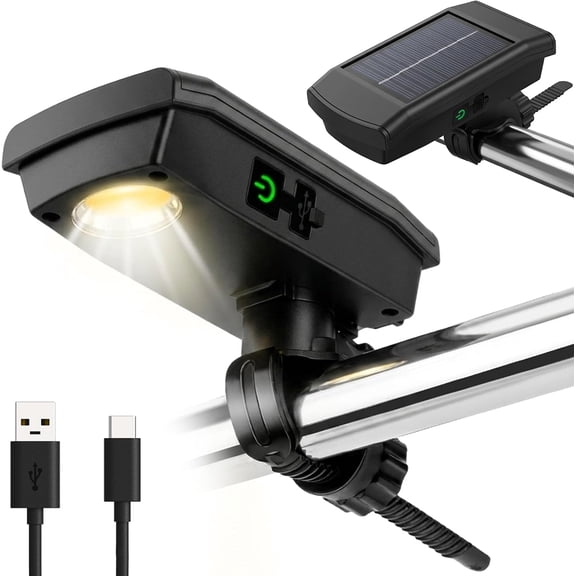 Griddle Buddy Night Chef Pro Outdoor Grill Light - Solar & USB-C Rechargeable LED BBQ Auto On/Off Tilt Sensor, Universal Mount, Weatherproof Accessory for Blackstone, Weber Most Grills