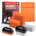 thumbnail image 1 of Griddle Cleaning Kit for Blackstone Accessories ,Heat-Resistant Silicone Spatula Mat with Hanger,Flat Top Grill Cleaning Kit Set with Grill Cleaner Stone Brick, Griddle Scraper&Scouring Pads(18 Pack), 1 of 11