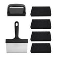 Griddle Cleaning Kit for Flat Top, Stainless Steel Grill Pan Scraper