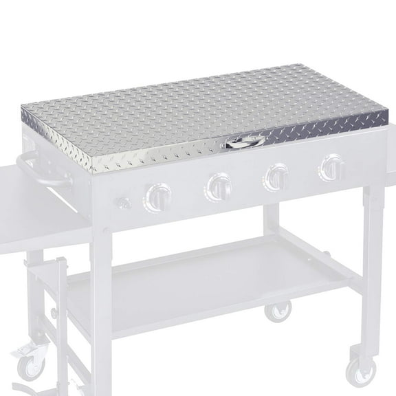 Griddle Cover 36" works for Blackstone Griddle 36 inch Waterproof Diamond Plated Lightweight Aluminum Hard Top Grill Lid with Stainless Steel Handle for Outdoor BBQ Hood Black Stone Grille