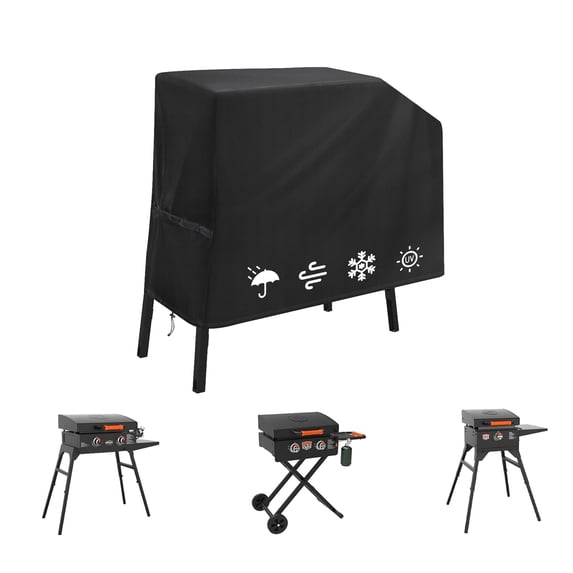 Griddle Cover for Blackstone 22 Inch 17 Inch Griddle with Hood and Stand - 600D Flat Top Grill Cover Heavy Duty & Waterproof