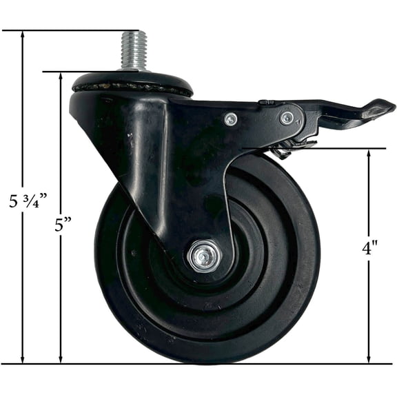 Griddle Locking Caster Assembly Compatible With Blackstone Gas Griddles