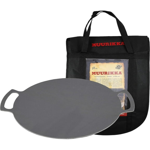 Griddle Pan 48cm Grill for BBQ, Camping, Gas, Open Fire with Cover Bag