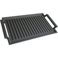 thumbnail image 1 of Griddle Pan, Cast Iron Grill Hot Plate, Rectangular Grill, 2 handles with Ridged Surface for Induction Electric，16 x 9 inch, 1 of 14