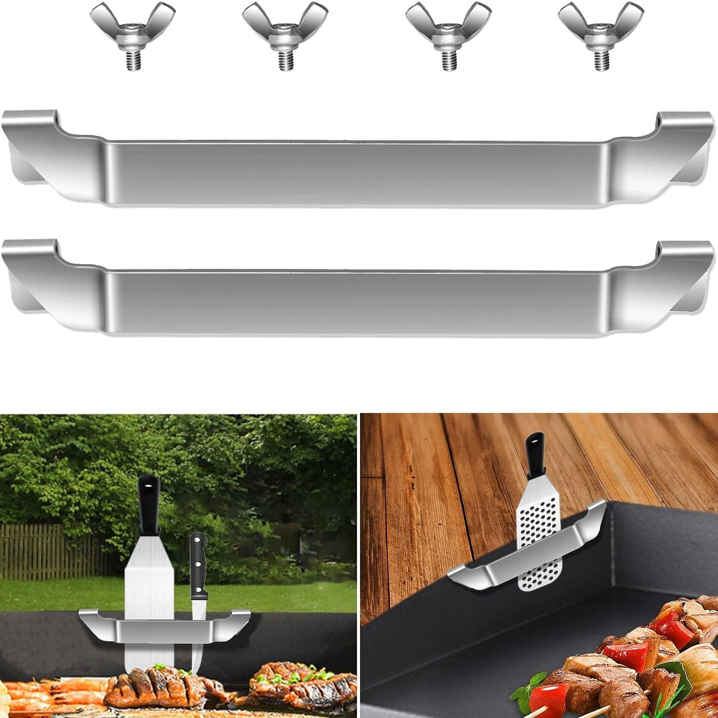 Griddle Spatula Holder Design, Stainless Steel Grill Barbecue