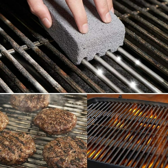 GriddleGrill Cleaner BBQ Barbecue Scraper Griddle Cleaning - Grill Cleaning Brick with Handle, Griddle Pumice Stone for Cleaning BBQ Grill, Swimming Pool, Sink