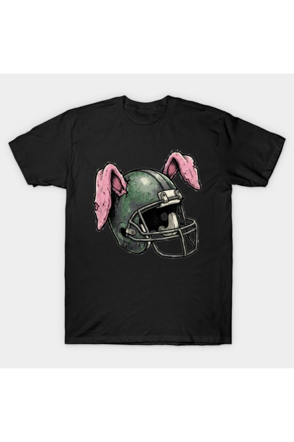 Gridiron Hare Helmet Funny Football Rabbit Sports Graphic Unisex T-Shirt