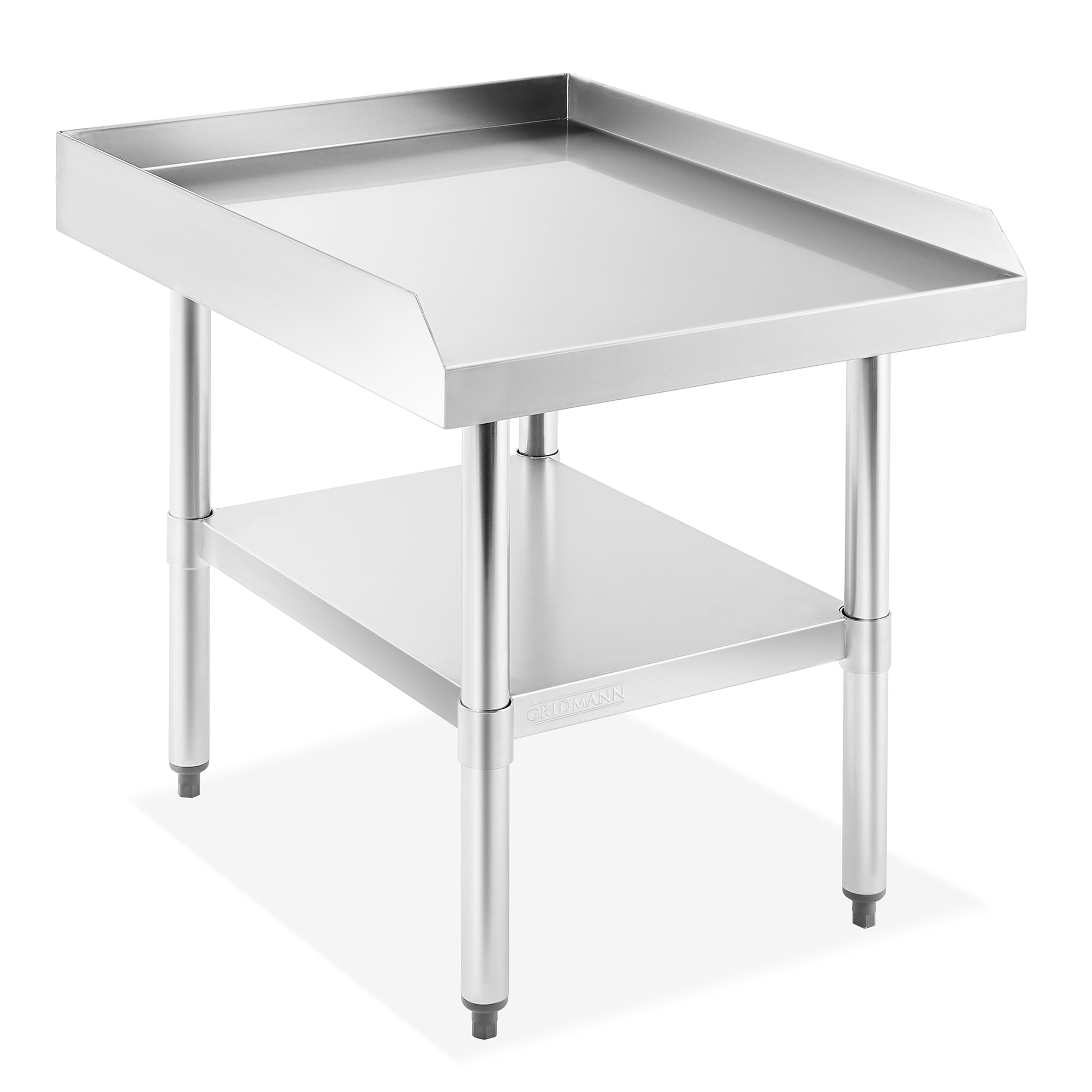 Stainless Steel Adjustable Grill Table with Undershelf
