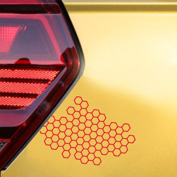 Grids Car PVC Honeycomb Graphics Stickers Auto Decor Tuning Glossy Car Decals for Car Side Body DIY Car Body Sticker