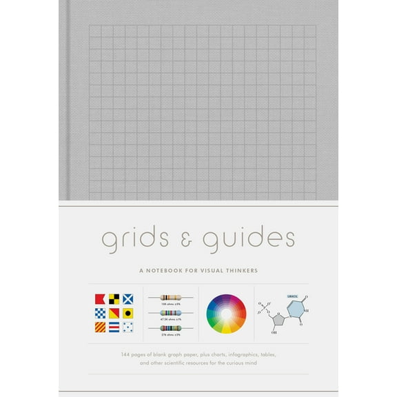 Grids & Guides (Gray) : A Notebook for Visual Thinkers (blank deluxe clothbound journal with grid, dot, and graph patterns, great gift for designers, architects, and creative directors)