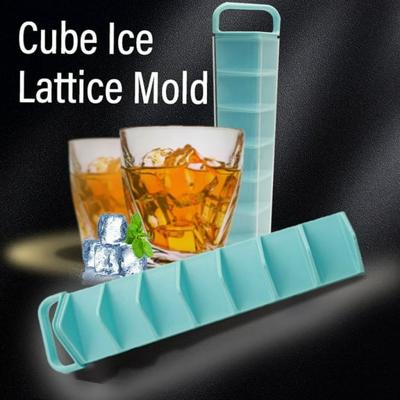 Grids Ice-Cube Tray Plastic Ice-Cube Maker Sphere Mold for Cocktail Juice Whiskey Ice-Cube Tray with Lid Kitchen Tool,B