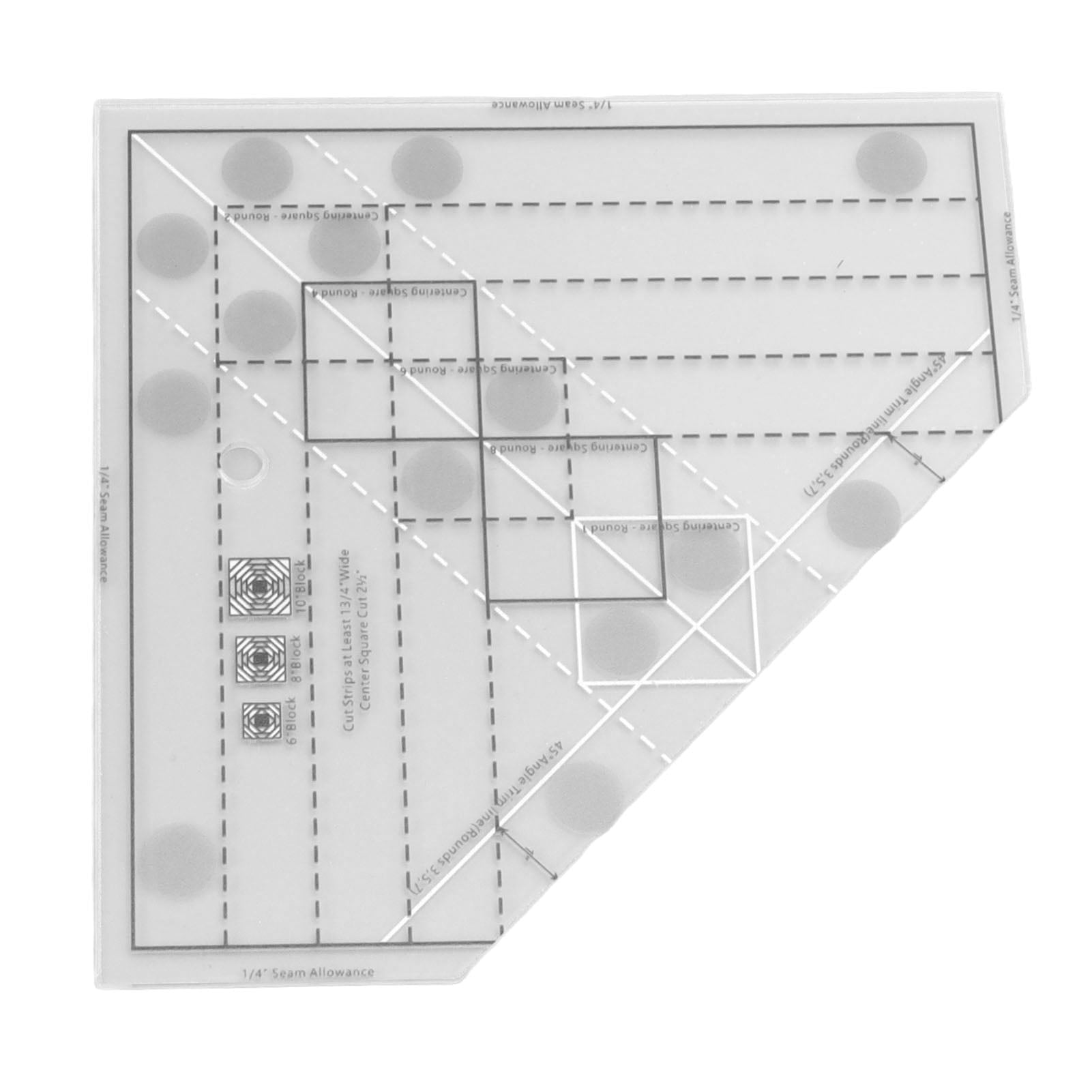 Grids Quilt Ruler, Acrylic Mini Pineapple Trim Tool Precise Scale ...