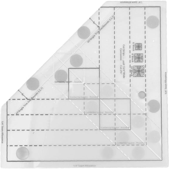 Grids Quilt Ruler, Acrylic Mini Pineapple Trim Tool Scale Quilting Ruler for Quilt Sewing Pattern Design, Drafting, Fabric Cutting, Pattern Making