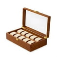 thumbnail image 1 of Grids Solid Wood Jewelry Organizer Box Watch Holder Storage Case Watch Display Box, 1 of 8