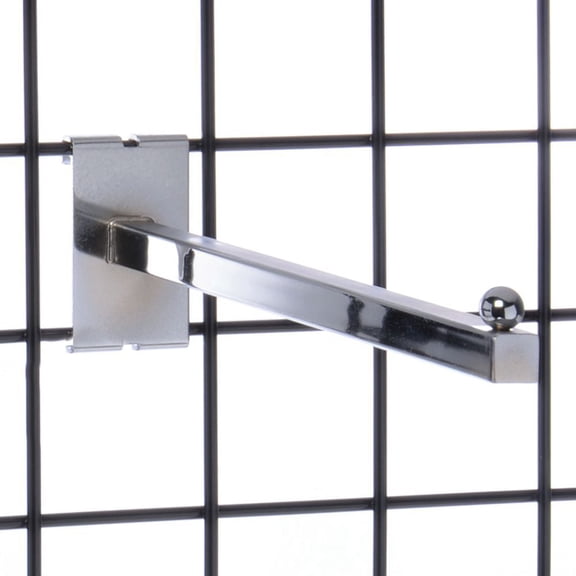Gridwal Faceout Square Tube 12" Chrome