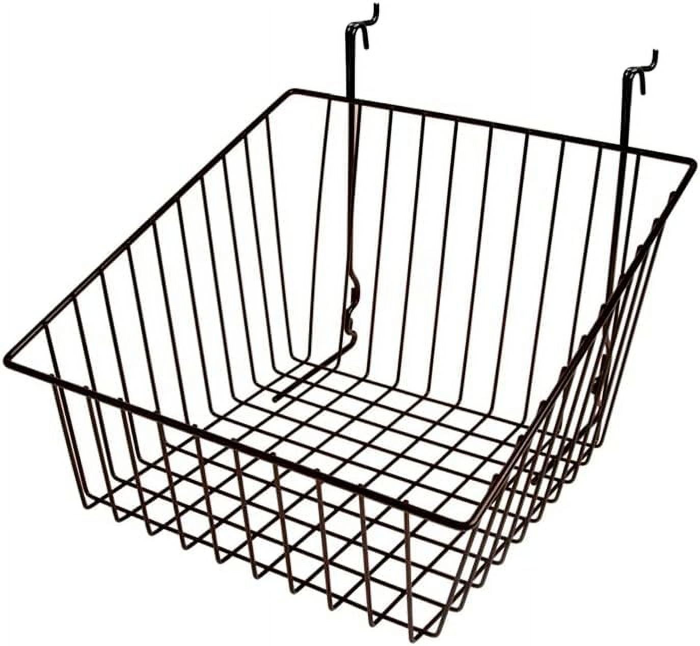 Gridwall Baskets. Black Sloped Wire Baskets For Gridwall Panel