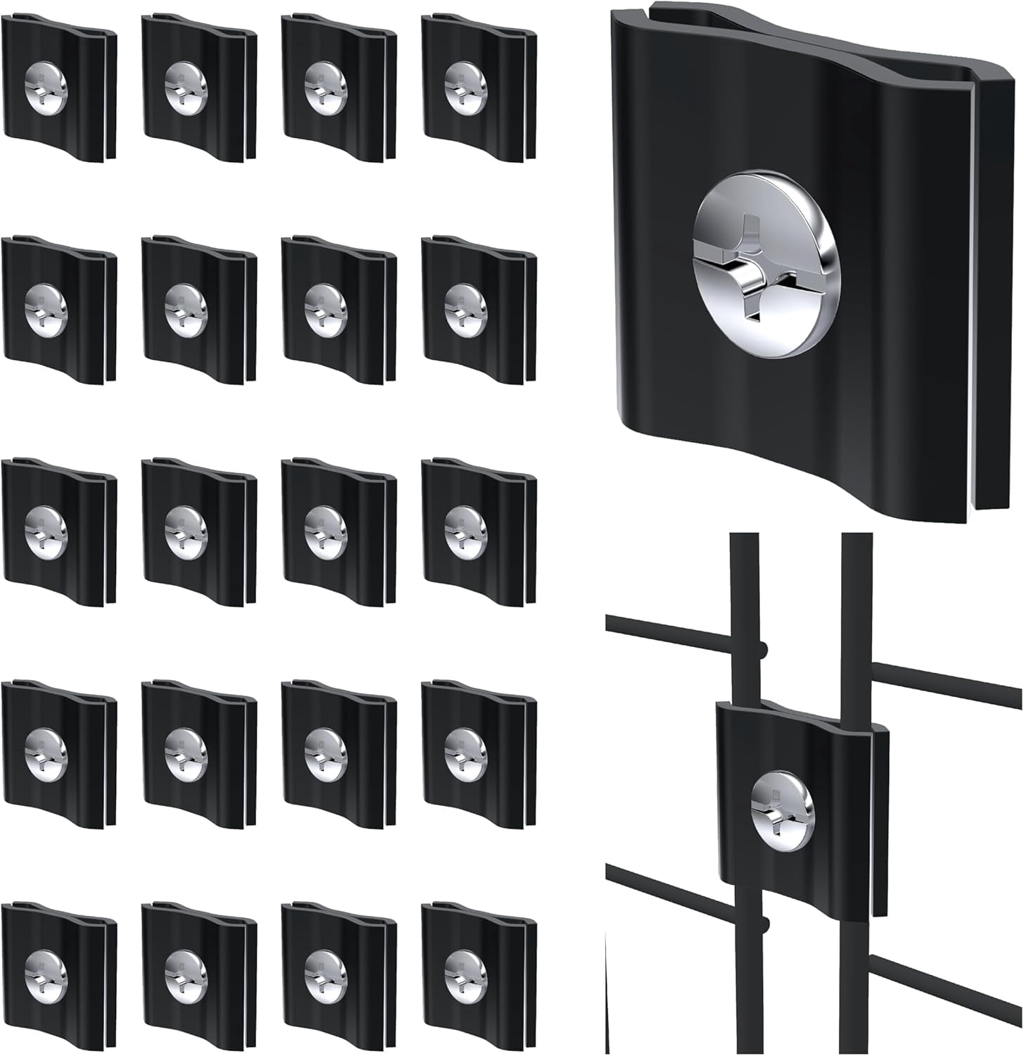 Gridwall Joining Clips 20 Pack – Metal Connectors for Display Panels ...
