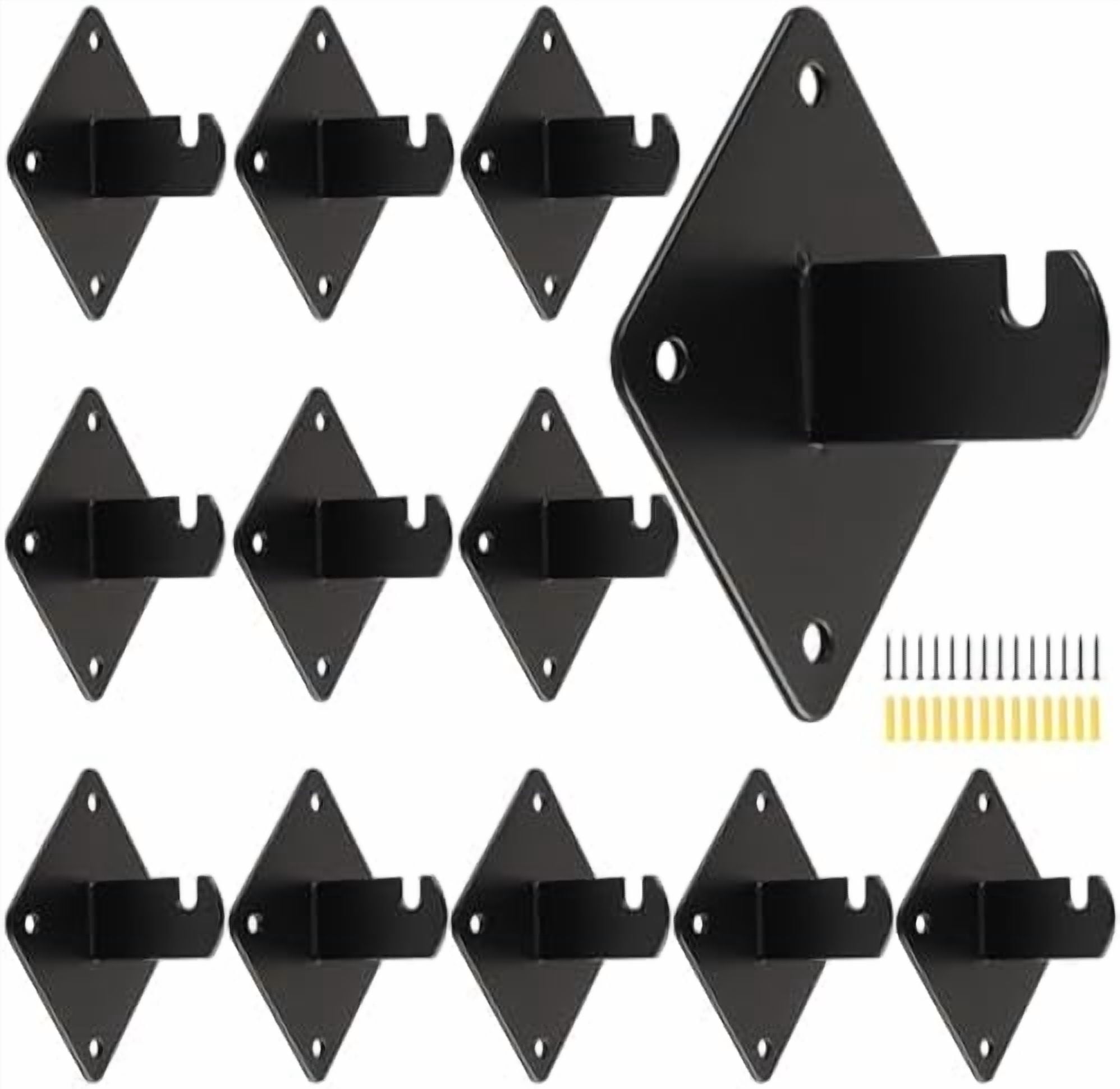 Gridwall Mount Brackets Black, 12 Pcs Grid Wall Accessory for Wall Grid ...