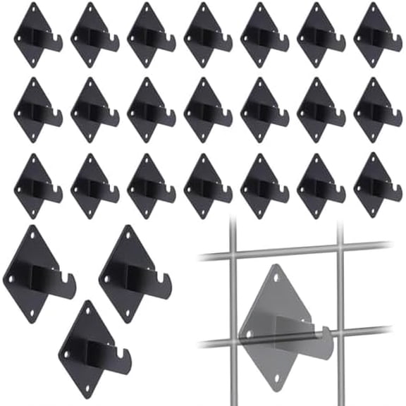 Gridwall Mount Brackets Black - Grid Wall Brackets Gridwall Mount Panel 24pcs$$Furniture