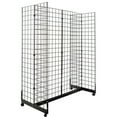 thumbnail image 1 of Gridwall Panel Display Fixture with Gondola Base with Casters - BLACK, 1 of 1