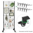 "Grid Art Supply Metal Display Stand with Swivel Wheels, 65""H Standing