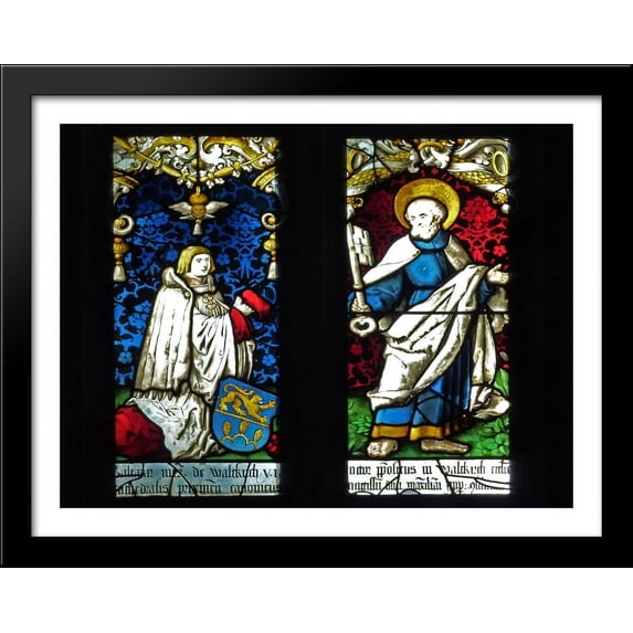 Grien in the church St. George Gutach Bleienbach 36x28 Large Black Wood Framed Print Art by Hans Baldung