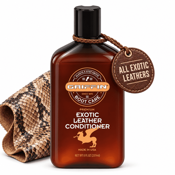 Griffin Boot Care Exotic Leather Conditioner - Alligator, Snakeskin, and More - 8 oz.