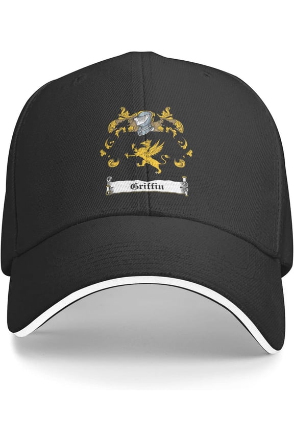 Griffin Coat of Arms Baseball Cap Adjustable Classic Casquette Casual Duck Tongue Hat for Men Women40 Black
