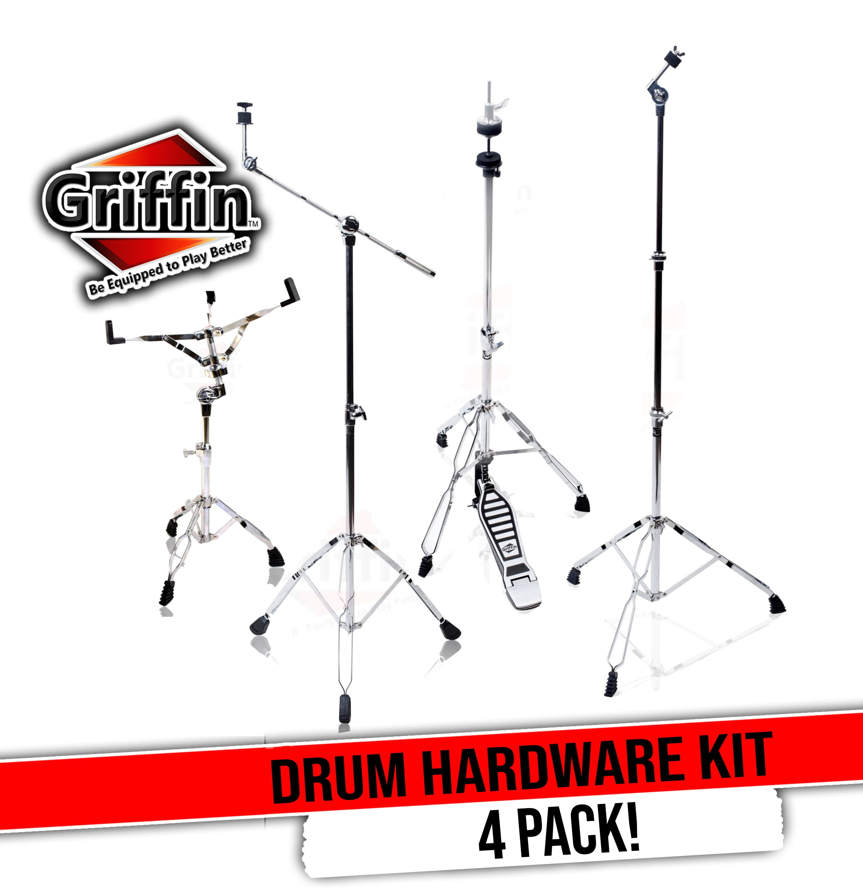 Griffin Cymbal Stand Hardware PACK Hi-Hat Snare Drum Mount Boom Holder Kit Pedal