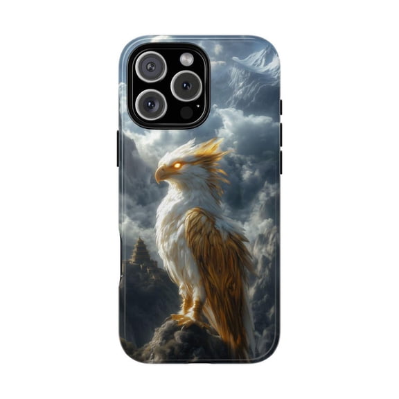 Griffin Eagle Standing on Mountain Fantasy Artwork Phone Case for 11 12 13 14 15 16 17 Pro Max
