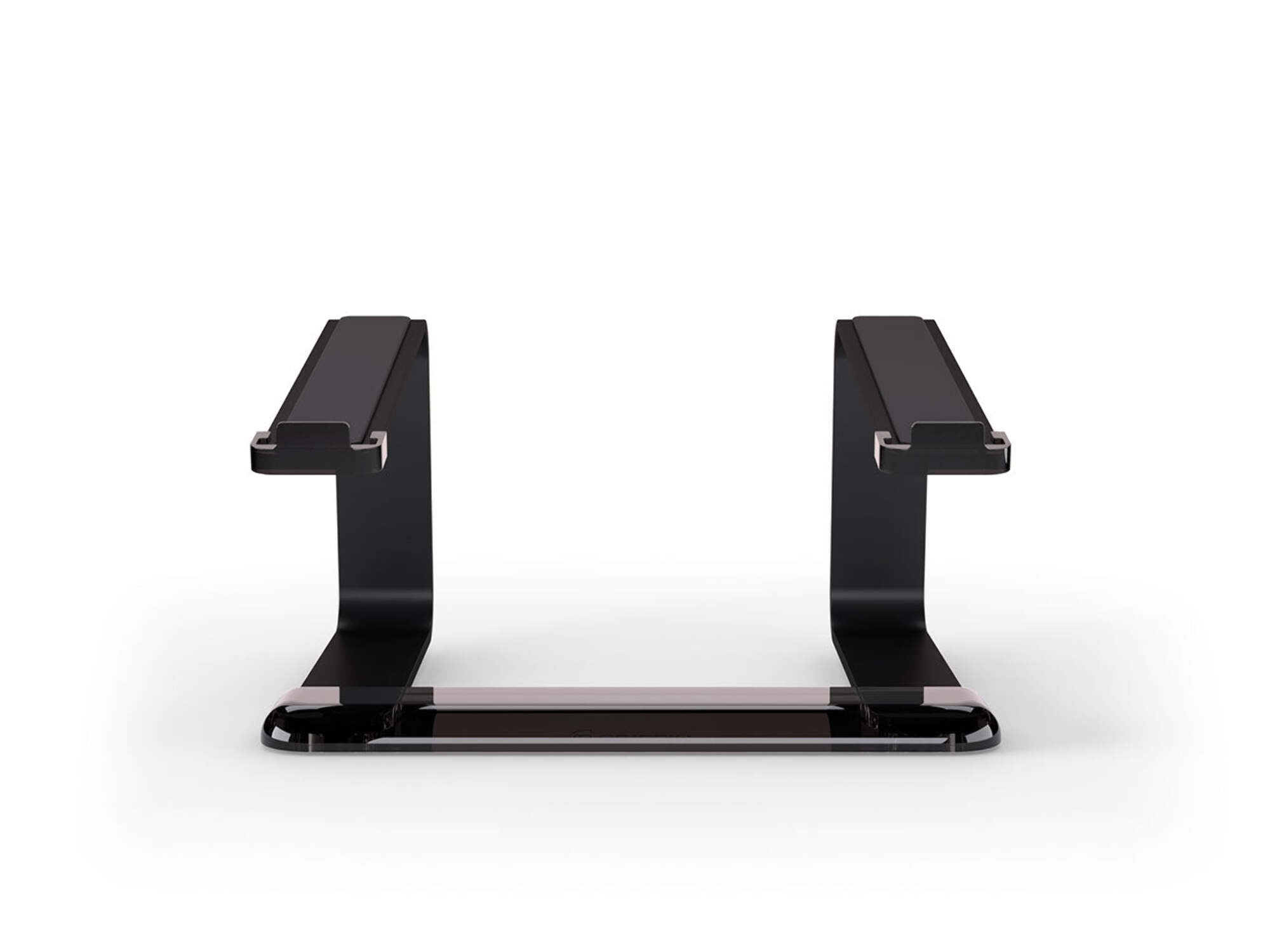 Black Aluminum Minimalist Laptop Stand for Desktop
