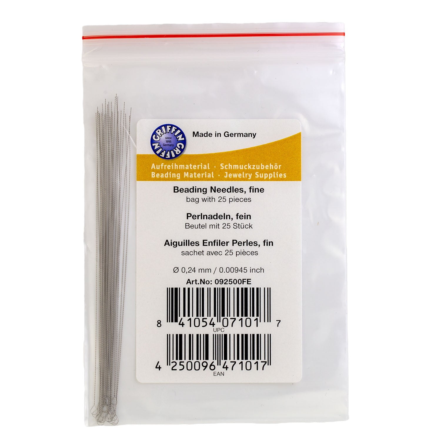 Griffin Fine Beading Needles (25-Pcs)
