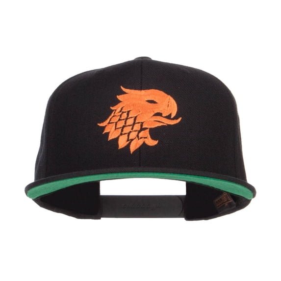Griffin Head Embroidered Snapback Cap - Black OSFM