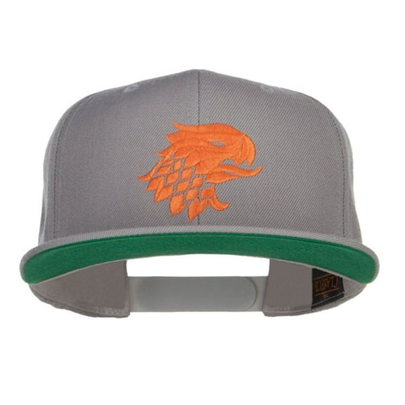 Griffin Head Embroidered Snapback Cap - Silver OSFM