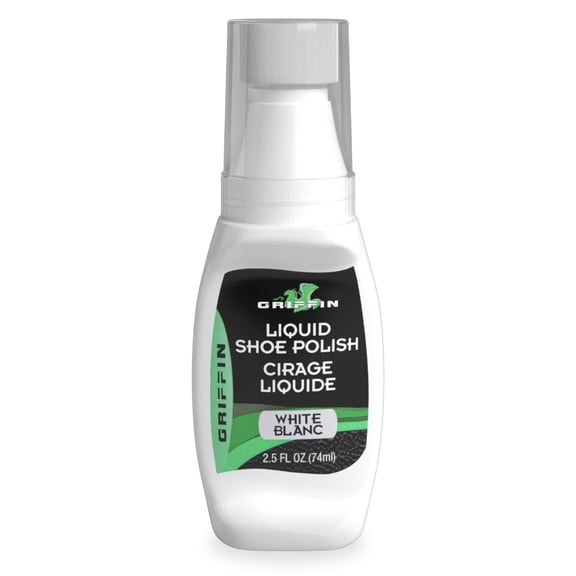 Griffin Liquid Shoe Polish (2.5 oz.) - Instant Shine and Protect - White