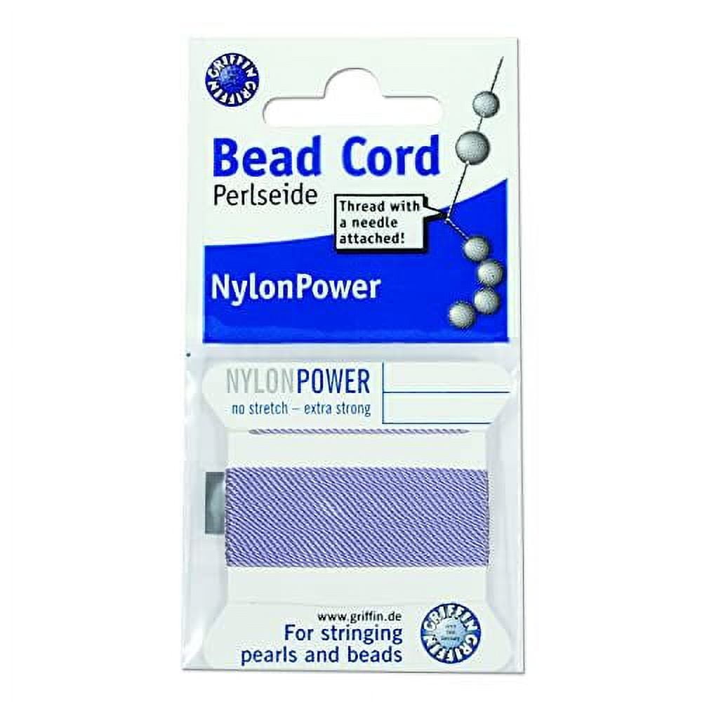 Griffin Nylon Bead Cord Perlseide – Lilac Color – Size 10