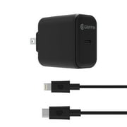 Griffin PowerBlock - Power adapter - 20 Watt - PD (24 pin USB-C) - on cable: Lightning - black - North America
