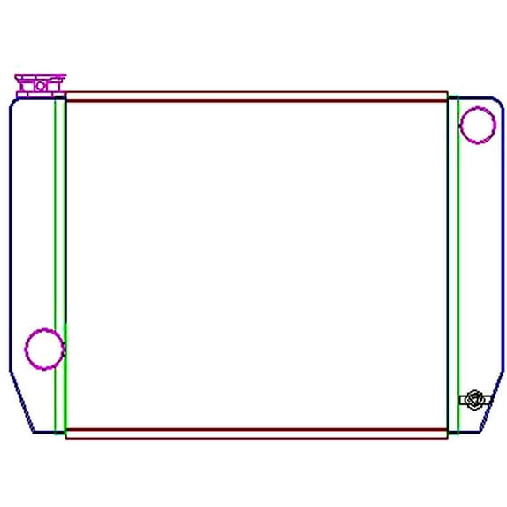 Griffin Radiators 1-26181-XS ClassicCool Universal Radiator Single Pass Crossflo