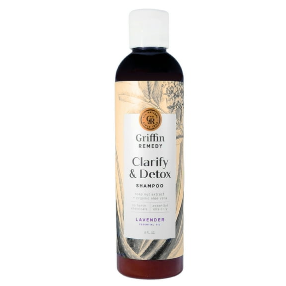 Griffin Remedy Clarify & Detox Shampoo, With Soap Nut and aloe Vera, Lavender, 8 Ounce