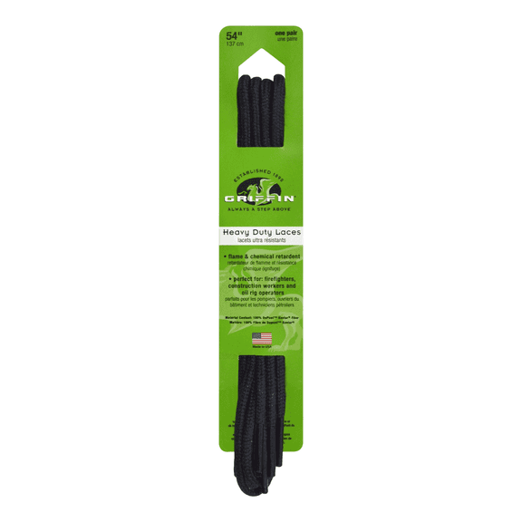 Griffin Heavy Duty Laces - 54 Inch Black