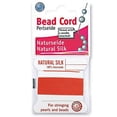 thumbnail image 1 of Griffin Silk Bead Cord Perlseide – Coral Color – Size 1 (0.35mm) – 2 Meters per Card – Stainless Steel Needle Attached – for Knotting Pearls, Gemstones, Crystals and Beads, 1 of 5